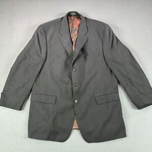 Lauren Ralph Lauren‎ Blazer Mens Size 46R Dark Gray 100% Wool Sport Coat Three